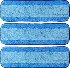 3-Pack Reusable Microfiber Mop Pads for Bona Mop – 18" Hardwood Floor Cleaner Pads, Machine-Washable Replacement Set