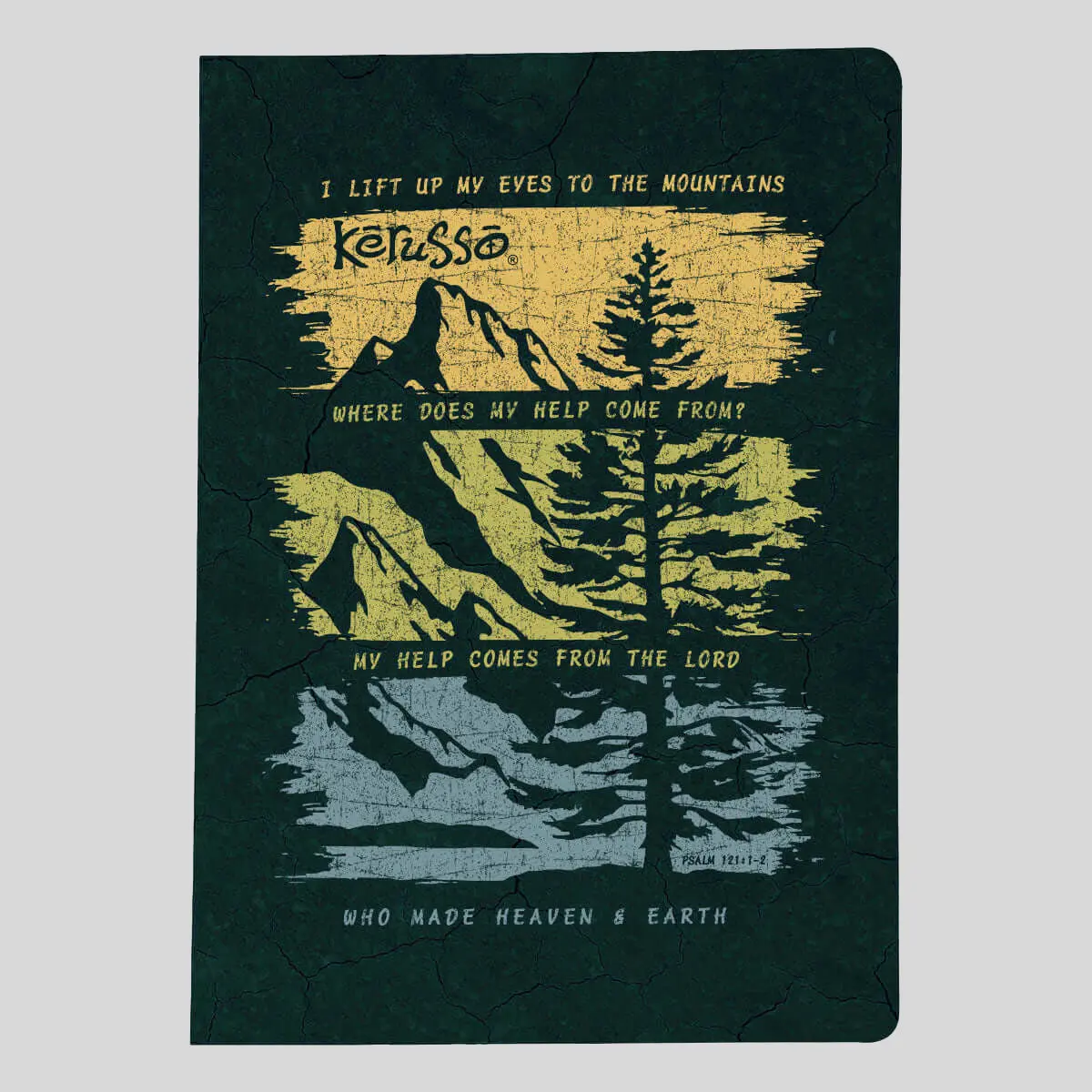 Kerusso Men's Flexible Paperback Journal, 8.4" x 5.5", 160 Lined Pages, for Bible Study Notes & Moments of Gratitude, Mountain-Themed Office Notebook