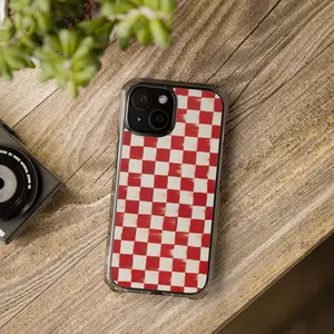 Mackenzie Childs Cherry Check Phone Case for iPhone 11–17 Series