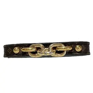 Pre-owned Louis Vuitton Canvas Small Leather Goods Twist The Chain Monogram Bracelet