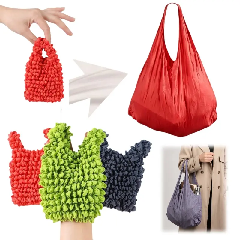 Foldable Reusable Grocery Bag, Large Capacity Multipurpose Tote for Shopping & Home Storage Reusable Foldable Grocery Tote for Shopping, Grocery Store, Travel, Groceries, Picnics-MM