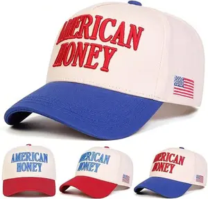 Unisex American Honey Letter Embroidered Baseball Cap, Adjustable Snapback Travel Ready Outdoor Sun Protection Hat, Casual Fitted Design for All Seasons