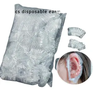 100pcs Disposable Ear Covers for Hair Dye and Shower Protection, Waterproof Low-Pressure Material, Ideal for Beauty and Personal Care