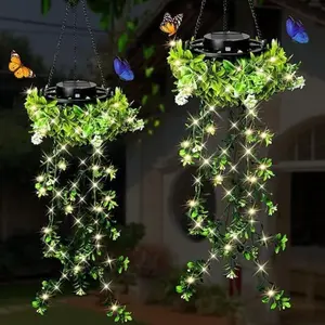 Solar Garden Light, Hanging Solar Plant Lantern, Milan Grass Hemisphere Lamp, Luminous Outdoor Decor, Outdoor Lights for Patio, Courtyard, Wedding Party Atmosphere, Solar Illuminated Lanterns