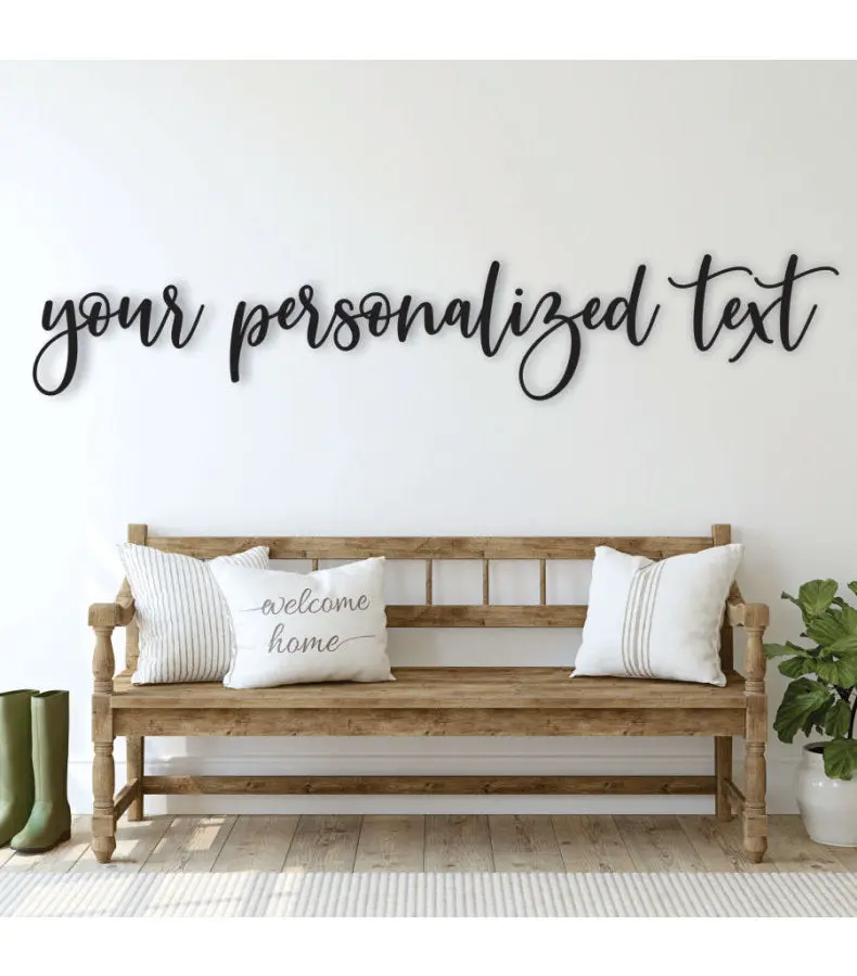 Personalized Custom Name Birch Wooden Crafted Minimalist Home Sign - 27 Font Options, Elegant Markings, Home Decor Plaque, Wall Art, Room Accessories - Ideal Gift for Nursery, Housewarming, Crafted Home Signs