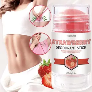Strawberry Scent Deodorant Cream Set, Deep Moisturizing, Gentle Care, Natural Fragrance, Long-Lasting Scent, Suitable for Armpits & Body Care, Deodorant Stick