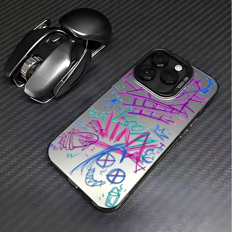 Graffiti Art Arcane Jinx Smartphone Case - Shockproof TPU Matte Back Casing, Street Art Vibe Protection Accessory for iPhone 16,15,14,13,12,11 Mini/Pro Max,X,XR,XS Max,8,7 Plus - Stand Out Cellphone Cover, Iphone 15
