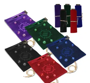 ENHANCE Roll on a Scroll Dice Rolling Mat & 7pc Acrylic Dice Set