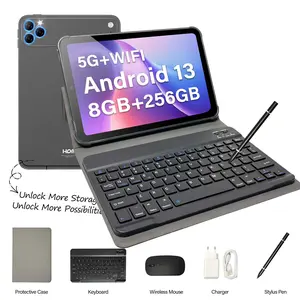 All-in-One Bundle Ultra Slim & Portable Android Tablet, 10.1” Touch Display, 8GB RAM 256GB Storage+ SIM, Keyboard Mouse Stylus Included, Pad 17 Pro Max Multifunctional 2in1-Tablet, | Buy 1 Get 6 Free Bundle,Work or Study Anywhere