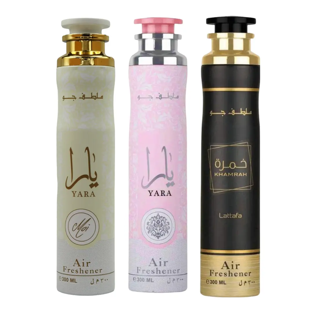 Lattafa Unisex Multi-Scent Fragrance Aroma Set - 300ml Scented Floral Air Fresheners (YARA, YARA MOI, KHAMRAH) for Beauty & Personal Care