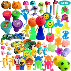 64 Pcs Party Favors for Kids – Bulk Small Toys, Basket Stuffers, Pinata Fillers, Classroom Treasure Box Prizes, Birthday Goodie Bag & Student Rewards