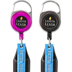 Retractable Original Lighter Holder Assorted Color 2pk CHROME SERIES Lightweight