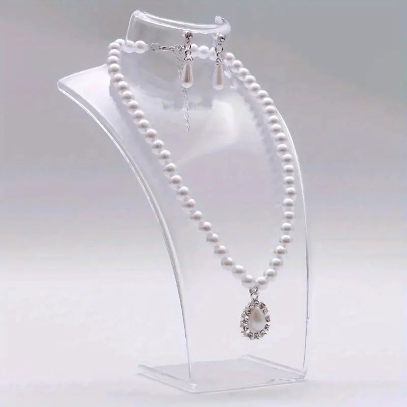 1PC Simple Jewelry Display Stand for Necklace Pendant - Portrait Neck Jewelry Rack, Earring Storage Rack