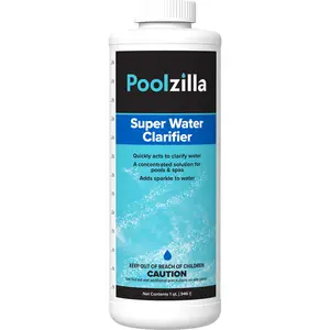 Poolzilla Super Water Clarifier (1 QT) Concentrated Solution for Pools and Spas