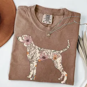 Comfort Colors Coonhound Shirt, Wildflowers Coonhound Mom TShirt, Gift for Dog Mama, Floral Coonhound T-Shirt, Dog Mom Gifts, Flowers Tee