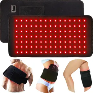 Red Light Therapy Near Infrared Large Pad with Timer - Wearable Wrap for Waist, Back Pain Relief, Muscle Repair - Beauty & Personal Care Manual Massage Tool