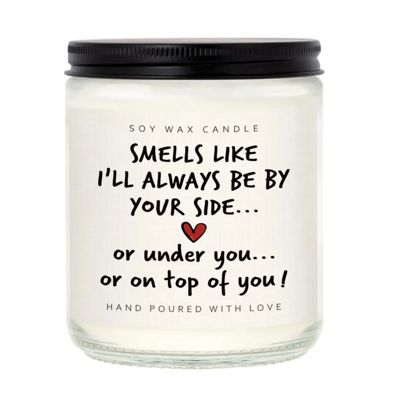 Anniversary Funny Gifts for Men Women Unisex Luxe Candle Lavender Scented Aroma Fragrance, I Love You Gift for Him Her, Romantic Birthday Present for Boyfriend Girlfriend Couples Husband Wife Christmas Valentines