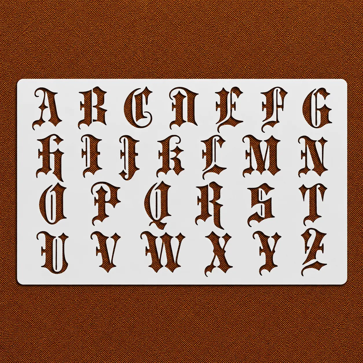 Blackthorn Gothic Alphabet Stencil (Uppercase)