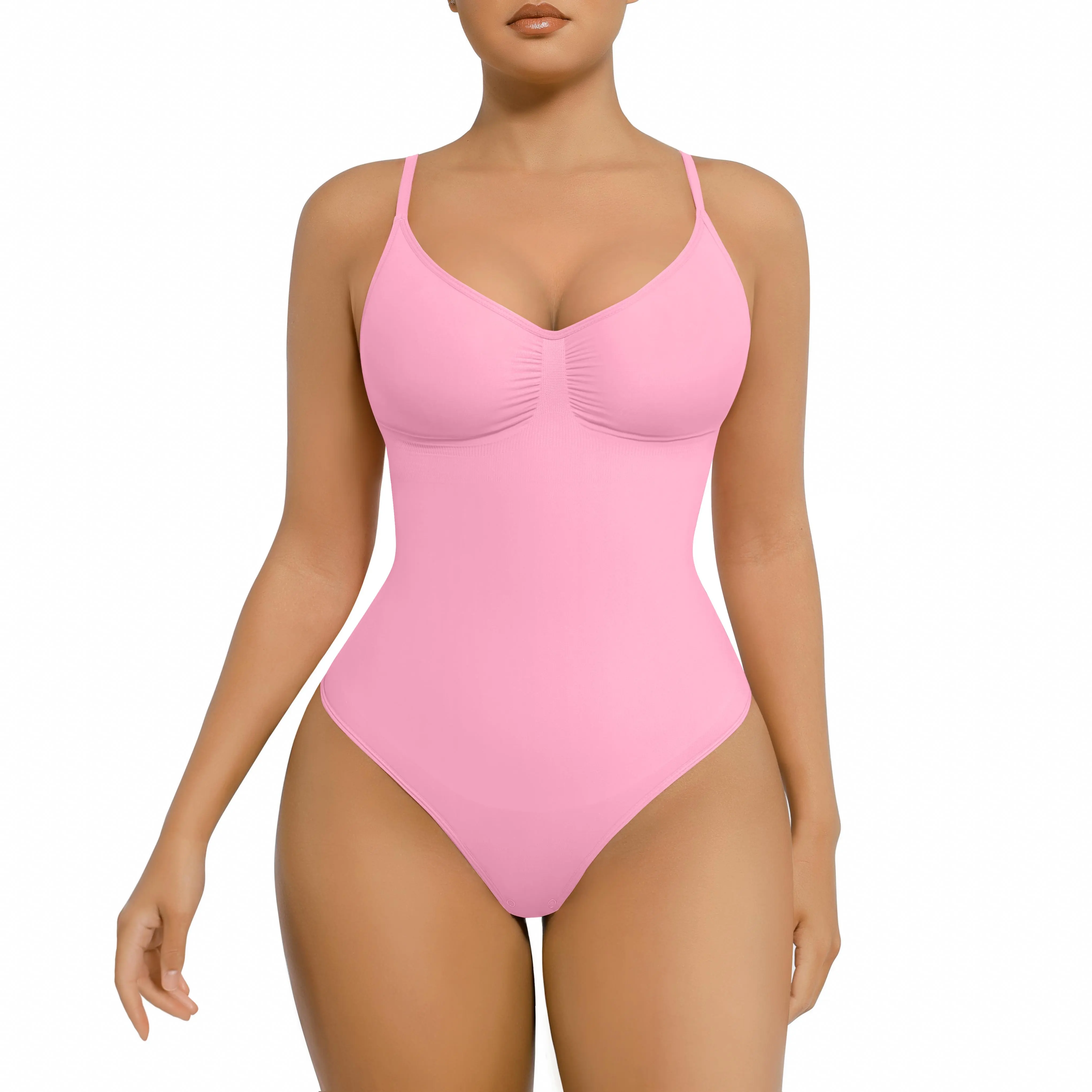 FeelinGirl Seamless Covered Bust Jumpsuit Thong Bodysuit Fit Comfort Slimming  Womenswear 1 Breathable Hip Tops Soft  Deals For You Days Body Hugging bodysuit shapewear Summervibes