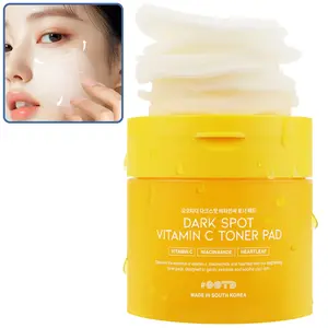Korean OOTD Dark Spot Vitamin C Toner Pad for Acne Scars, Hyperpigmentation, Texture & Dark Circles with Niacinamide, Heartleaf | Authentic K-Beauty Glass Skin Exfoliating Pads (70 Pads)