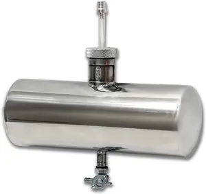 JMCHstore Stainless Steel Mini Bike Gas Tank Cylinder 4x11'' for Coleman Baja Montser Mega moto Predator Hemi non 212 Engine, Massimo Axis RealTree Motovox Mototec Dirt Gas Bike, Go Kart Parts