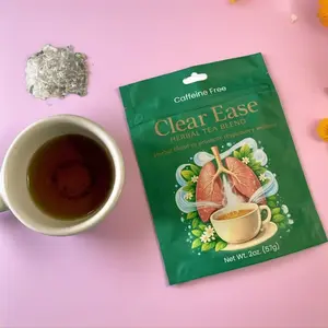 Clear Ease Herbal Tea Blend to Promote Respiratory Wellness Caffeine-Free Mullein Leaf, Peppermint Leaf Marshmallow Root, Licoricer Root and Chamomile Flowers