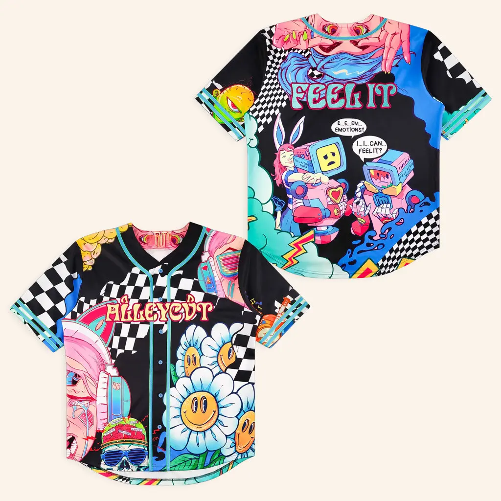 Alleycvt Merch Planet Supersonic Feel It Baseball Jersey Gifts For Music Lovers - Jersey Shirt HG