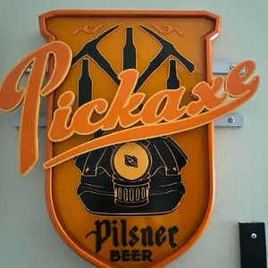 Fallout Inspired Pickaxe Pilsner LED Wall Sign