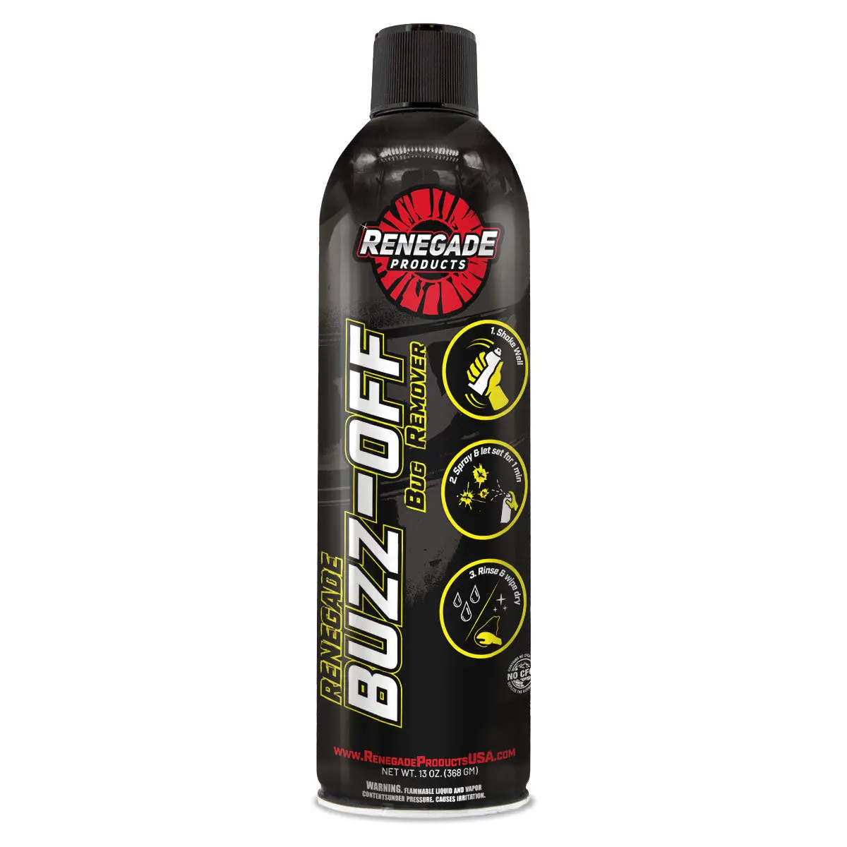 Renegade Products Buzz-Off Bug Remover for Cars – Safe on Paint & Glass, Removes Stubborn Insects & Grime