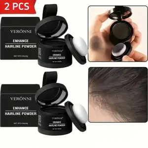 Two-box set Hairline Powder Instantly Conceals Hair Loss Waterproof Root Touch Up Powder with Squalane for Natural Finish & Grey Touch Ups Hairline, Sideburns, and Forehead Hair Filling Powder