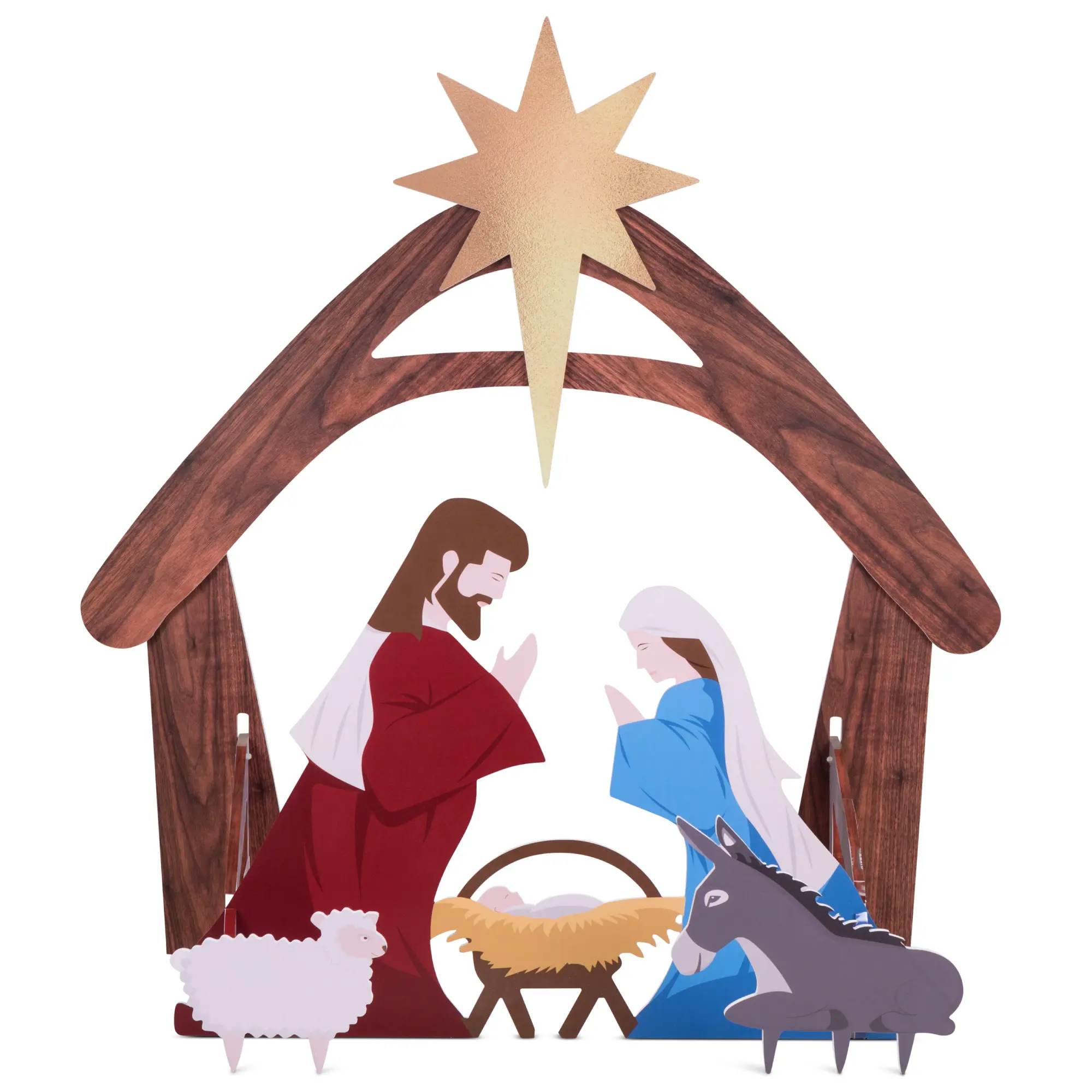 Best Choice Products 4ft Outdoor Nativity Scene, Weather-Resistant Decor, Christmas Family Yard Decoration, PVC Best Choice Products 4ft Outdoor Nativity Scene, Weather-Resistant Decor, Christmas Family Yard Decoration, PVC