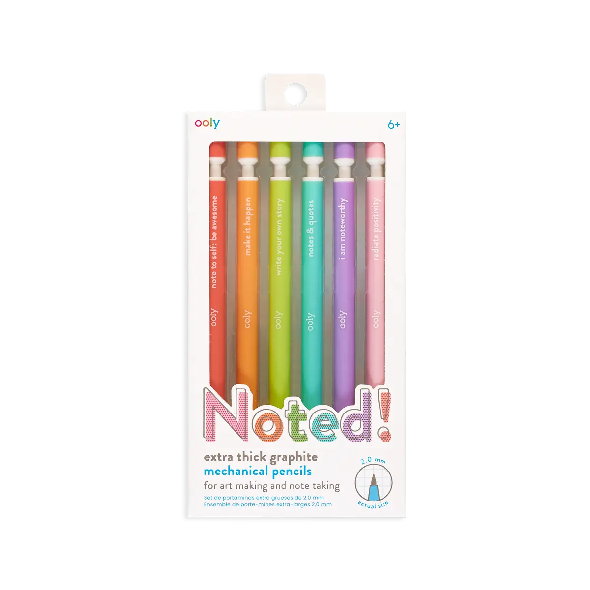 Noted! Graphite Mechanical Pencils - Set of 6