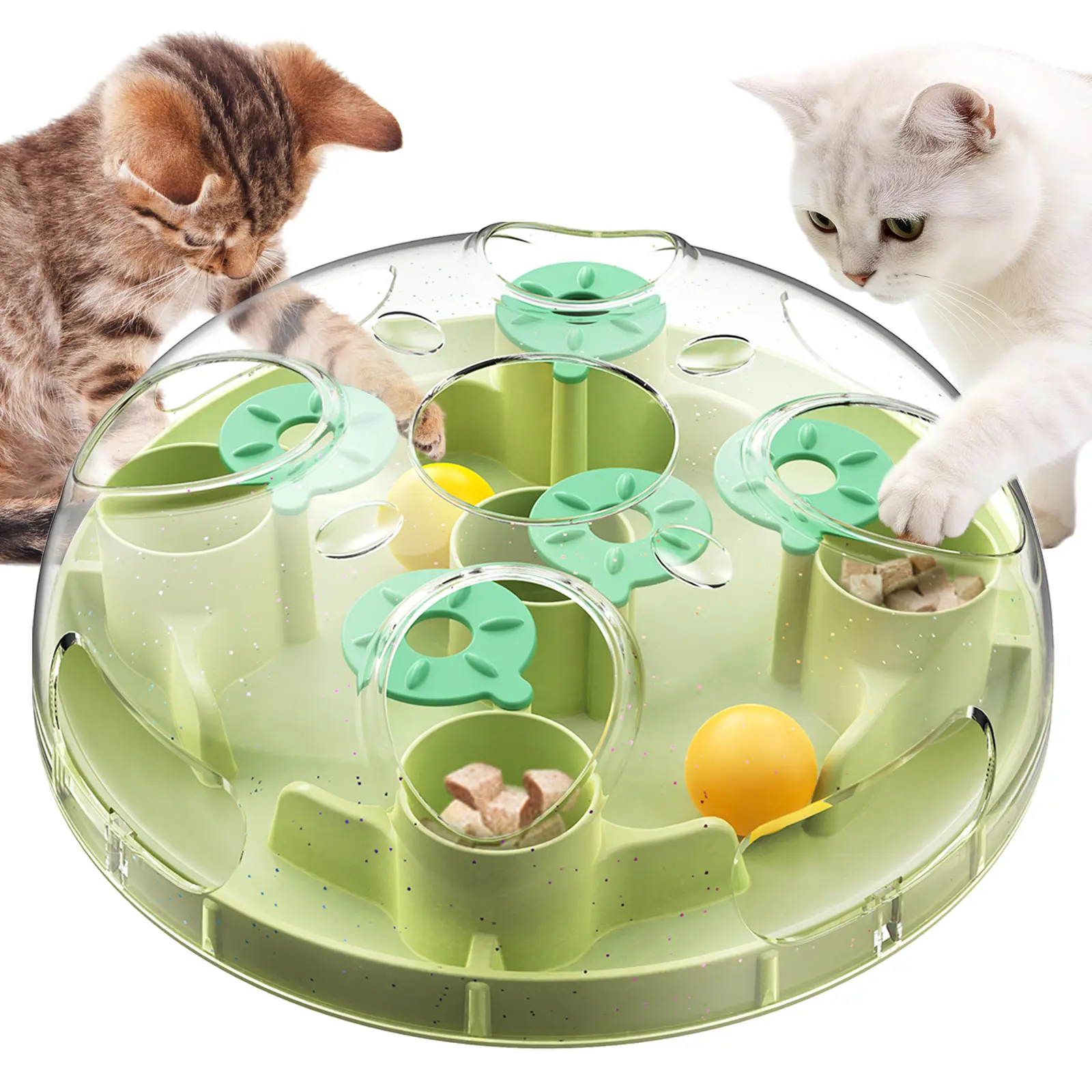 KADTC Large Cat Puzzle Toy, Foraging Balls & Treat Maze for Indoor Cats