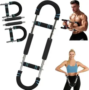 Twister Arm Trainer 60-100lb Adjustable Chest & Arm Workout Tool, Portable Power Twister Bar with Detachable Snap Design for Fitness Anywhere