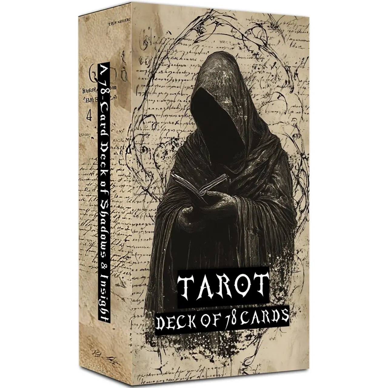 Eternal Whisper Tarot Cards, Tarot Card Decks, Tarot Card Set, Tarot Card Game, 78 Tarot Cards with Pdf Guide, Vintage Gothic Style, Leather Paper Theme, Suitable for Beginners and Experts