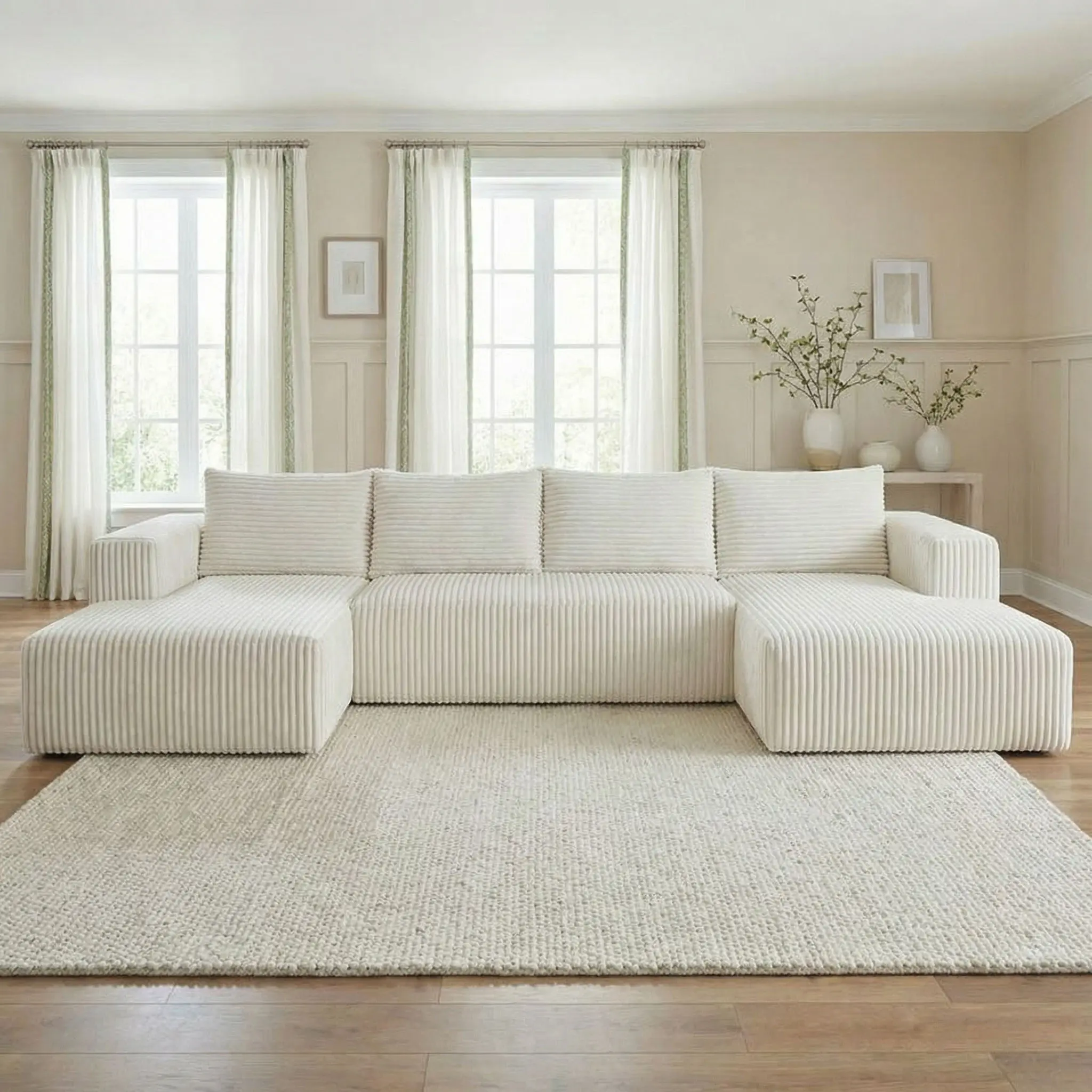 Beige U Shaped with 2*Chaise