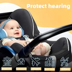 Cat Design Cute Noise Cancelling Ear Muffs with Elastic Headband, Comfortable Fit, Durable Structure, Baby Ear Protection