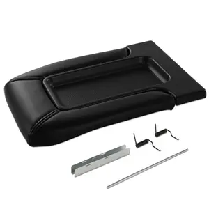 Complete Center Console Lid Armrest Assembly for 1999-2007 Chevy Silverado GMC Sierra 1500 2500 HD, OEM Direct Swap Upper Storage Box Cap with Latch