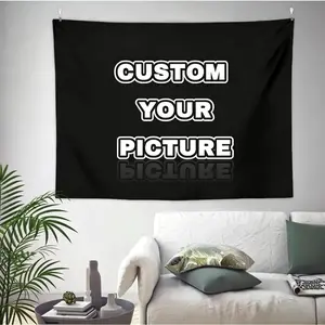 Custom Image Upload Cotton Linen Tapestry - Personalized Wall Decor Banners, 40x30-90x60 in, Ideal for Bedroom Gift & Wedding/Birthday Party Home Supplies, TikTokshopspringglowup Photo