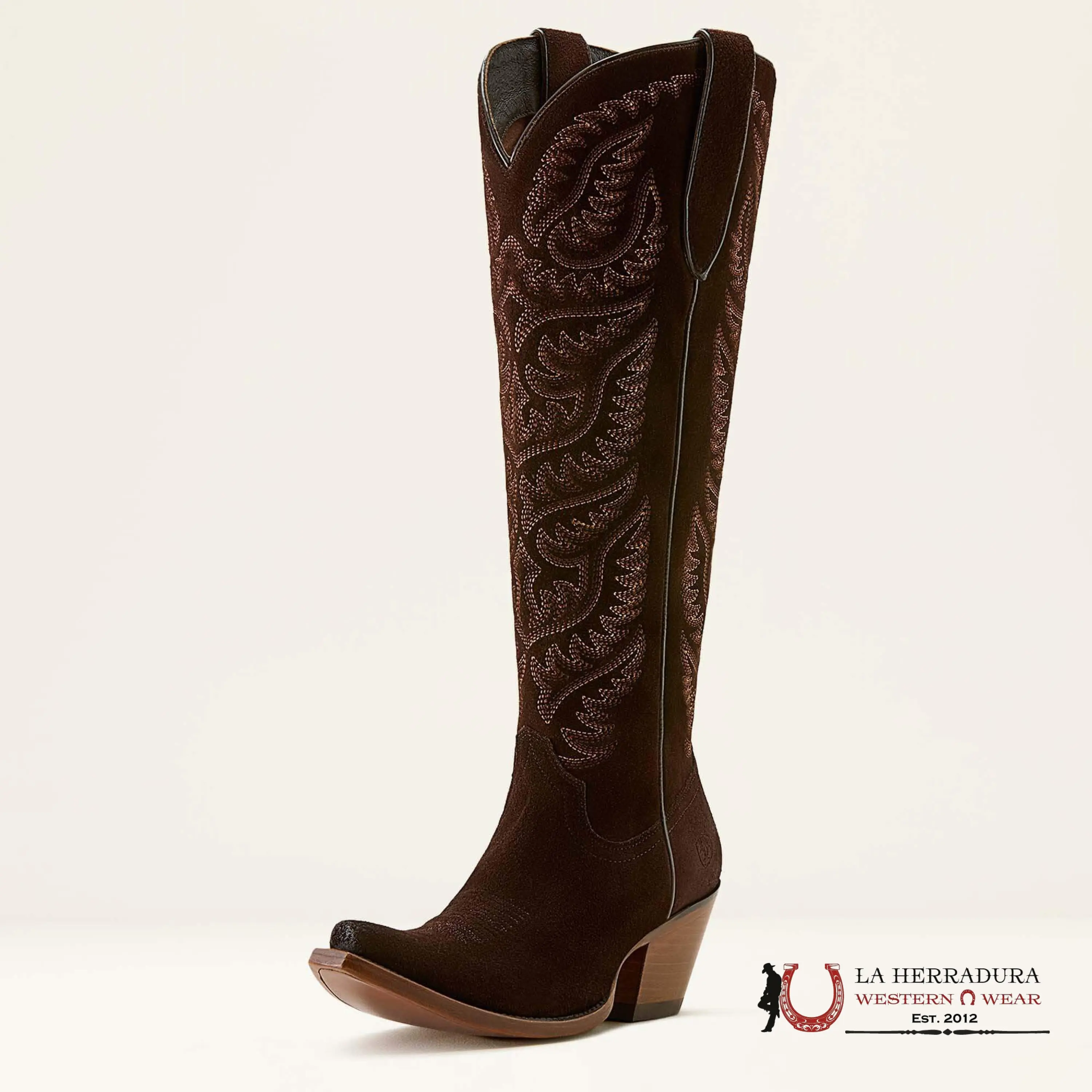 ARIAT WOMEN’S CASANOVA LARAMIE STRETCHFIT SUEDE FRENCH ROAST 10063926