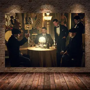 Vintage Peaky Blinders Club Scene Gangster Poster - 1920S Jazz Era Art Print For Home Bar Decor