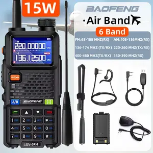 Portable Handheld Two-Way Radio Digital Walkie Talkie BF UV-5rh, Uhf/vhf Long Range 15w Amateur Radio, Upgraded Version High-Frequency Transceiver