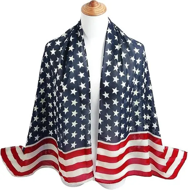 Women Soft Floral Print Shawl Chiffon Sheer Scarf
