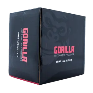 Gorilla Automotive - 5 LUG 12X1.5 SPIKE LUG INSTALL KIT BLACK