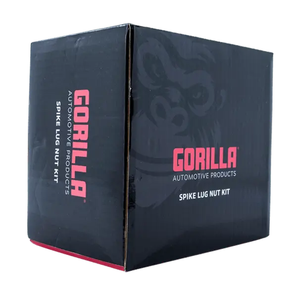 Gorilla Automotive - 5 LUG 12X1.5 SPIKE LUG INSTALL KIT BLACK