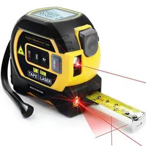 3-in-1 Digital Laser Tape Measure, 40m/60m Laser Distance Measuring Tape with LCD Display & Self Locking Device, Accurate Measurement Tool for Area/Volume/Distance, Portable Tape Measure, Construction Tools, Hardware