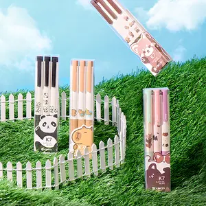 Kaco K7 Gel Ink Pens 12/15 Pieces Cute Animals Black Pens Set 0.5mm Fine Point, All Black Ink, Office School Supplies