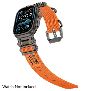 Nylon Sport Band for Apple Watch Ultra 3/2/1 -Military-Grade Durable & Sweatproof withStainless Steel Connector- Fits Series 11-3/SE(42mm/44mm/45mm/46mm/49mm) -  (Watch Not Included)