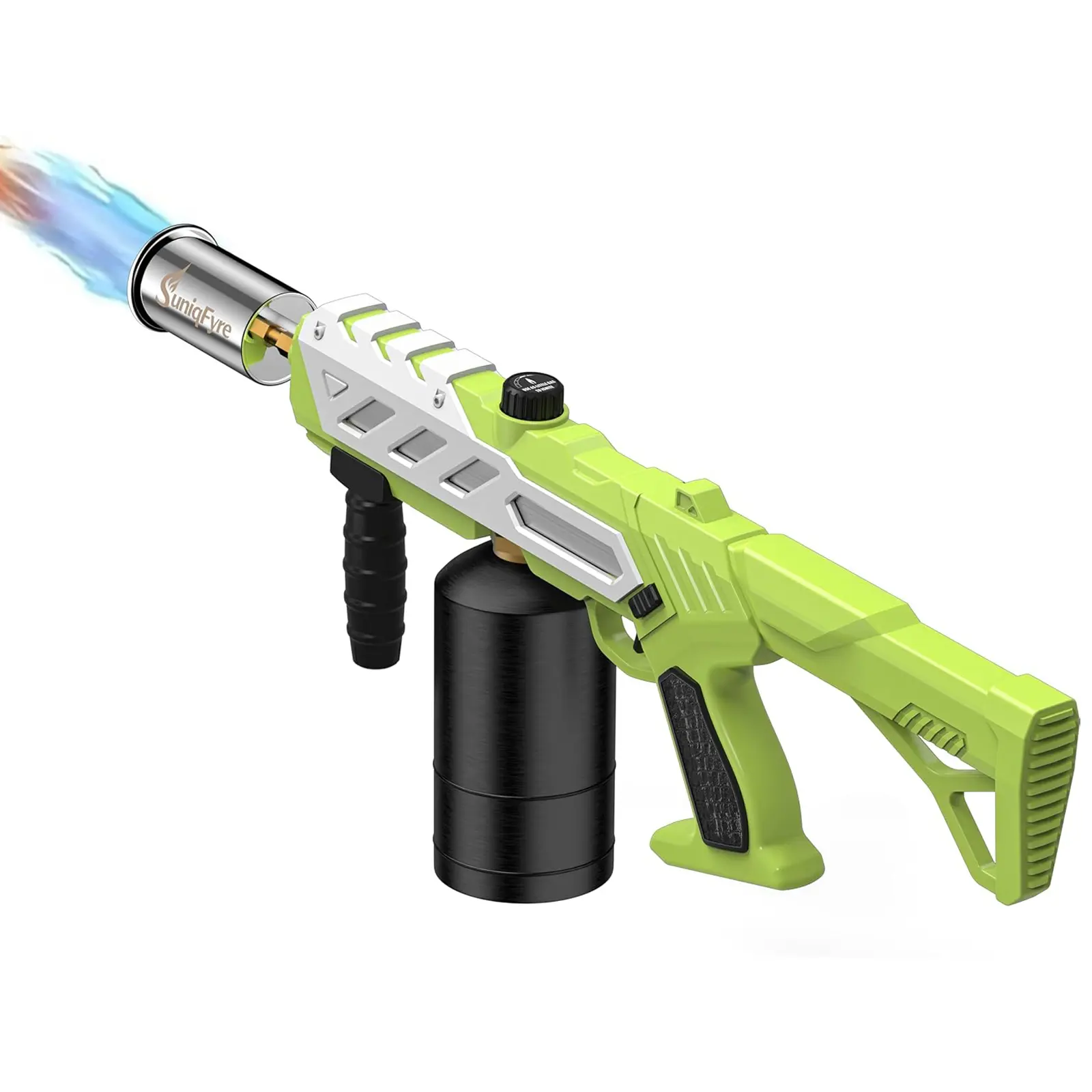 Kitchen Propane Torch Gun With Adjustable Flame Thrower ,Self Igniter Blow Torch Flamethrower Gas Burner Kit for BBQ, Searing Steak, Camping & Charcoal Torch Lighter (Tank Not Included)