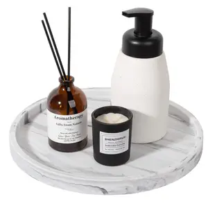 Round Bathroom Countertop Tray, Diameter 23cm, Multiple Color Options, Silicone Organizer, Kitchen Sink Side Storage, Home Organization, Bathroom Decor Supplies